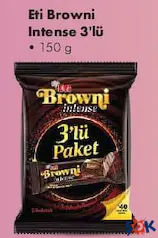 ETİ BROWNİ INTENSE 3'LÜ 150 G ETİ BROWNİ INTENSE 3'LÜ 150 G